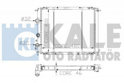 KALE OTO RADYATOR 162400 -  Радиатор, охлаждение двигателя